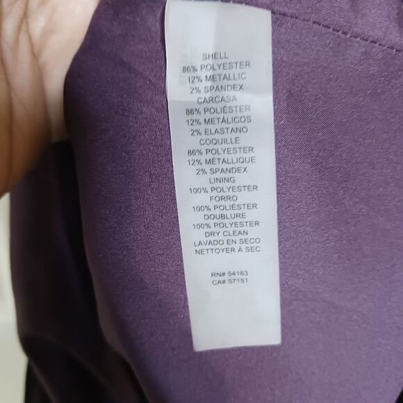 Vince Camuto New Jacquard Ruffle Bodycon Party Dress Burgundy Shimmer Sz 10 - Picture 8 of 9